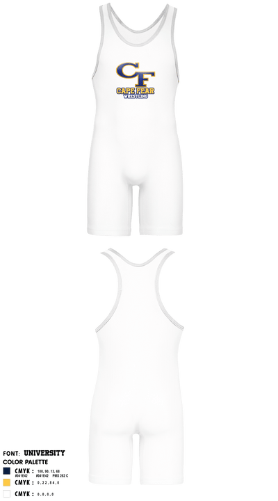 Cape Fear High School Wrestling 75219842 Wrestling Singlet - 2