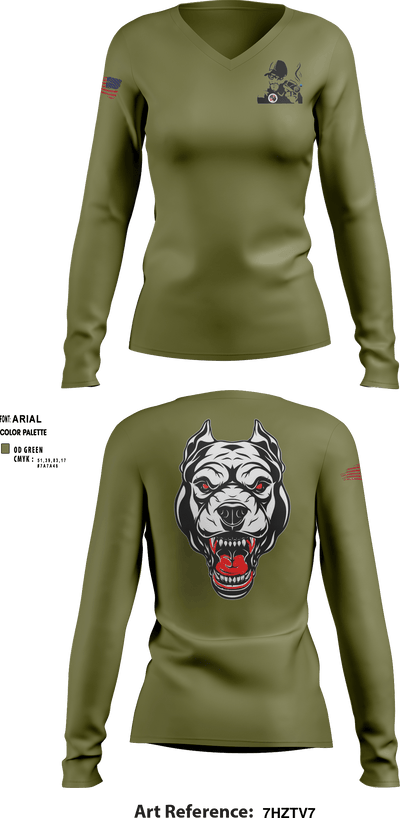 Oscar Golf Charlie Tango 24434143 Women's Long Sleeve V-neck Shirt - 4