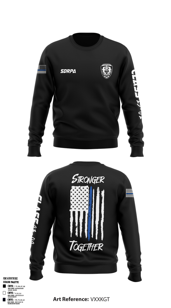 Crew Neck Sweatshirt, SDRPA, Police, Teamtime, Team time, sublimation, custom sports apparel, team uniforms, spirit wear, spiritwear, sports uniforms, custom shirts, team store, custom team store, fundraiser sports, apparel fundraiser
