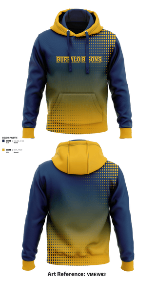 Hoodie, Buffalo Bisons, Football, Teamtime, Team time, sublimation, custom sports apparel, team uniforms, spirit wear, spiritwear, sports uniforms, custom shirts, team store, custom team store, fundraiser sports, apparel fundraiser