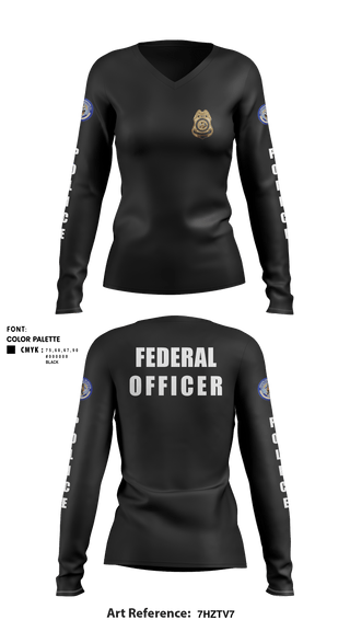 Women's Long Sleeve Vneck Shirt, , Police, Teamtime, Team time, sublimation, custom sports apparel, team uniforms, spirit wear, spiritwear, sports uniforms, custom shirts, team store, custom team store, fundraiser sports, apparel fundraiser
