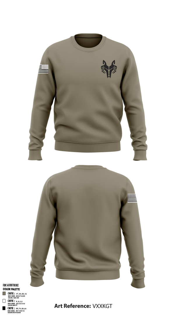 Crew Neck Sweatshirt, , Army, Teamtime, Team time, sublimation, custom sports apparel, team uniforms, spirit wear, spiritwear, sports uniforms, custom shirts, team store, custom team store, fundraiser sports, apparel fundraiser