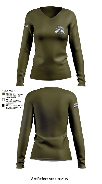 A class act barbershop 31881117 Women's Long Sleeve V-neck Shirt - 29