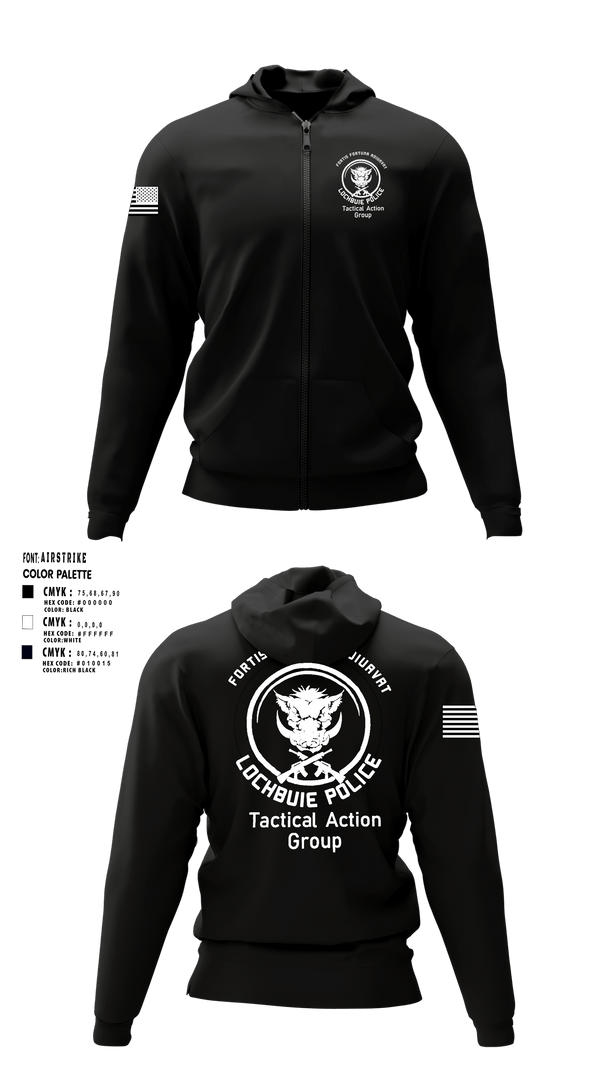Zip Hoodie, Lochbuie PD TAG, Police, Teamtime, Team time, sublimation, custom sports apparel, team uniforms, spirit wear, spiritwear, sports uniforms, custom shirts, team store, custom team store, fundraiser sports, apparel fundraiser