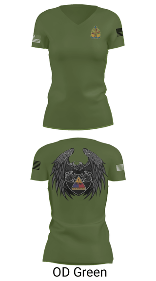 Women's Short Sleeve Vneck Shirt, , Army, Teamtime, Team time, sublimation, custom sports apparel, team uniforms, spirit wear, spiritwear, sports uniforms, custom shirts, team store, custom team store, fundraiser sports, apparel fundraiser