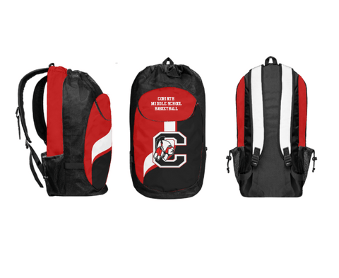 Gear Bag, Corinth Middle School Basketball, Men's Basketball, Teamtime, Team time, sublimation, custom sports apparel, team uniforms, spirit wear, spiritwear, sports uniforms, custom shirts, team store, custom team store, fundraiser sports, apparel fundraiser
