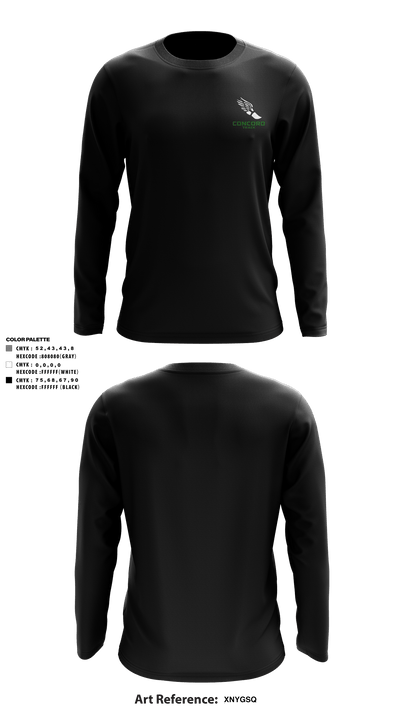 Concord High School Track 53059740 Long Sleeve Performance Shirt - 4