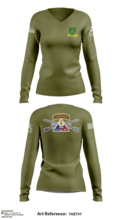 1ST PLT ALPACAS 46607592 Women's Long Sleeve V-neck Shirt - 11