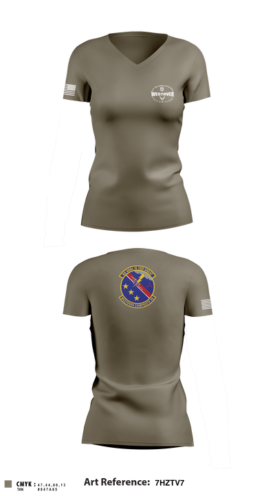 Westover Composite Squadron 58741877 Women's Short Sleeve V-neck Shirt - 6