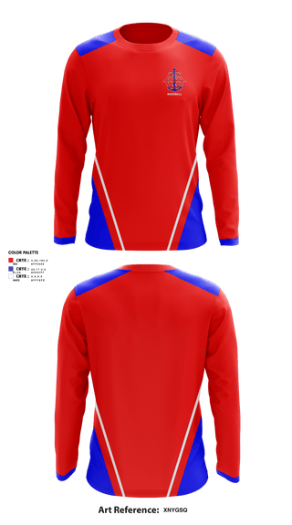 Long Sleeve Performance Shirt, Des Lacs-Burlington High School Baseball, Baseball, Teamtime, Team time, sublimation, custom sports apparel, team uniforms, spirit wear, spiritwear, sports uniforms, custom shirts, team store, custom team store, fundraiser sports, apparel fundraiser