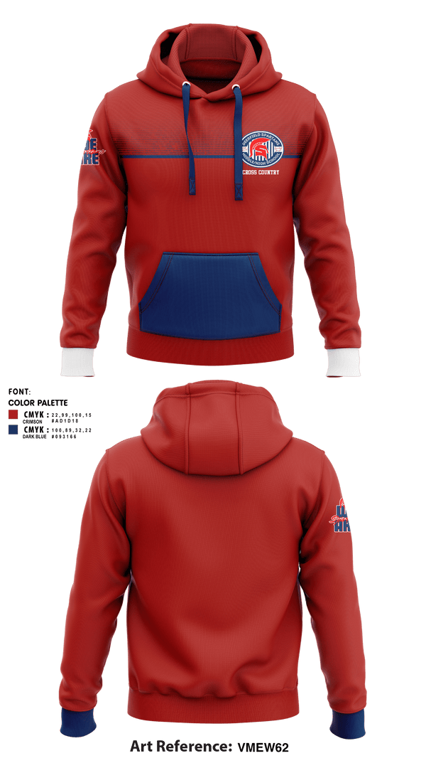 Hoodie, Deerfield Spartans, Cross Country, Teamtime, Team time, sublimation, custom sports apparel, team uniforms, spirit wear, spiritwear, sports uniforms, custom shirts, team store, custom team store, fundraiser sports, apparel fundraiser