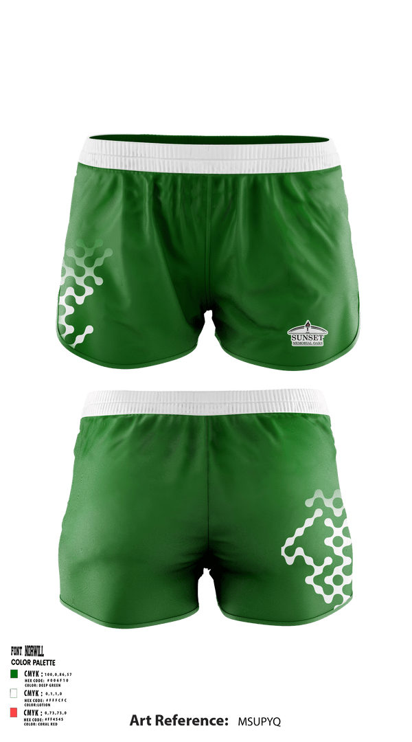 Women's Shorts, Sunset Memorial Oaks Funeral Home, , Teamtime, Team time, sublimation, custom sports apparel, team uniforms, spirit wear, spiritwear, sports uniforms, custom shirts, team store, custom team store, fundraiser sports, apparel fundraiser
