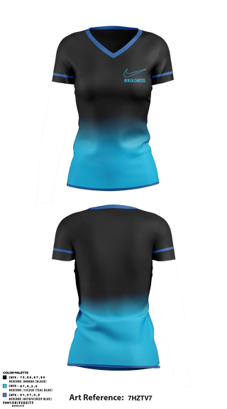 Women's Short Sleeve Vneck Shirt, Ninja Cartel, Tennis, Teamtime, Team time, sublimation, custom sports apparel, team uniforms, spirit wear, spiritwear, sports uniforms, custom shirts, team store, custom team store, fundraiser sports, apparel fundraiser