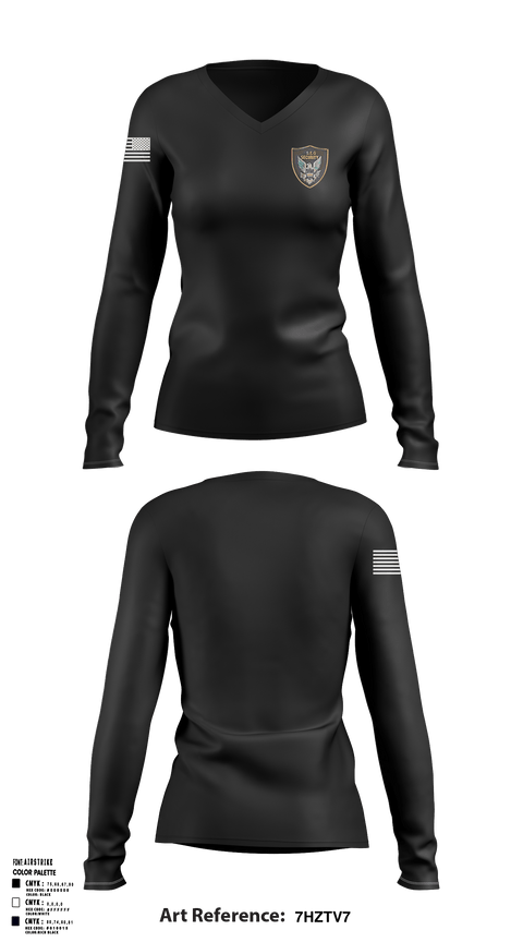 Women's Long Sleeve Vneck Shirt, Security, , Teamtime, Team time, sublimation, custom sports apparel, team uniforms, spirit wear, spiritwear, sports uniforms, custom shirts, team store, custom team store, fundraiser sports, apparel fundraiser
