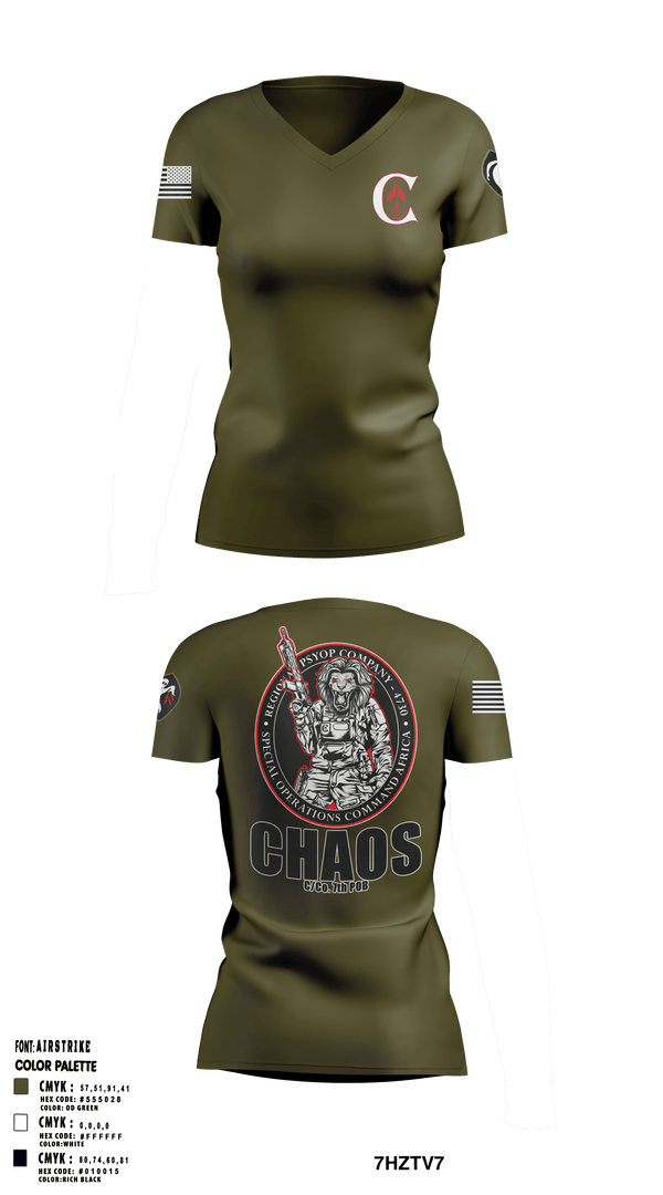 Women's Short Sleeve Vneck Shirt, , Army, Teamtime, Team time, sublimation, custom sports apparel, team uniforms, spirit wear, spiritwear, sports uniforms, custom shirts, team store, custom team store, fundraiser sports, apparel fundraiser