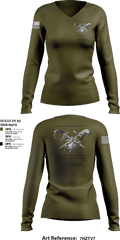 Marine Barracks/ Marine Detachment   32nd St Naval Base 77894052 Women's Long Sleeve V-neck Shirt - 4