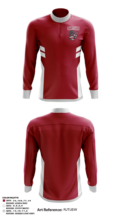 Santiam Christian School Wrestling 60304138 Quarter Zip Jacket - 1