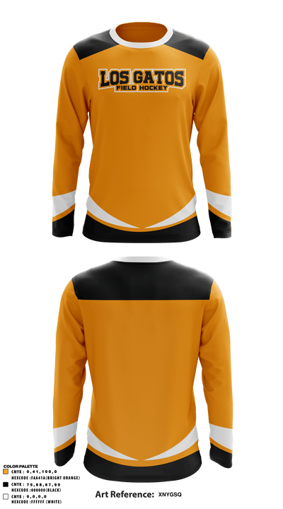 Los Gatos High School Field Hockey 91906499 Long Sleeve Performance Shirt - 2