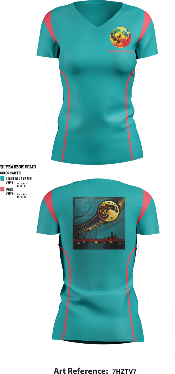 Women's Short Sleeve Vneck Shirt, Water For Crowns, , Teamtime, Team time, sublimation, custom sports apparel, team uniforms, spirit wear, spiritwear, sports uniforms, custom shirts, team store, custom team store, fundraiser sports, apparel fundraiser