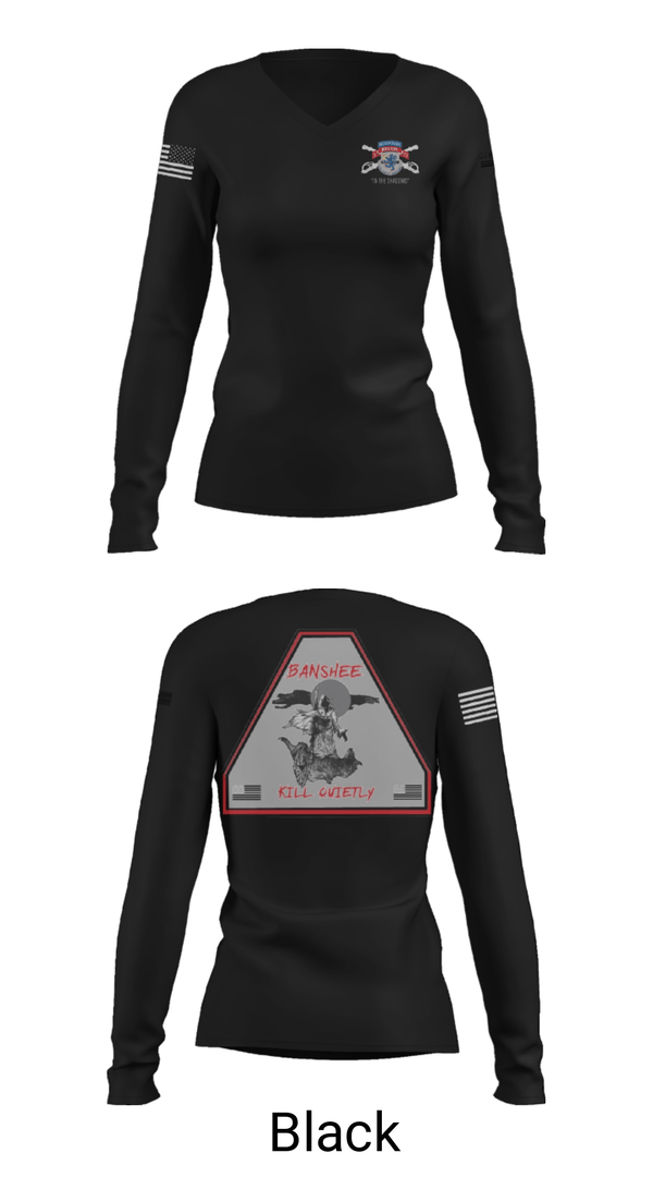 Women's Long Sleeve Vneck Shirt, , Army, Teamtime, Team time, sublimation, custom sports apparel, team uniforms, spirit wear, spiritwear, sports uniforms, custom shirts, team store, custom team store, fundraiser sports, apparel fundraiser
