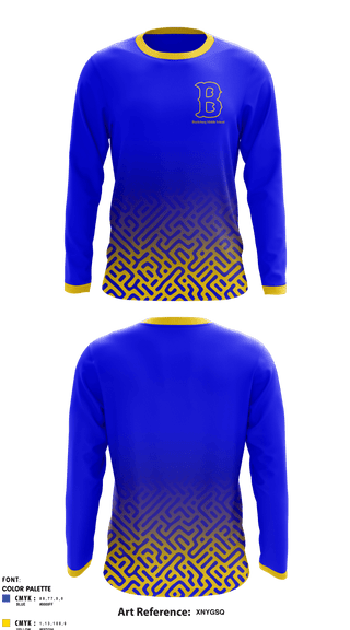 Long Sleeve Performance Shirt, Blacksburg Middle School, Spirit Store, Teamtime, Team time, sublimation, custom sports apparel, team uniforms, spirit wear, spiritwear, sports uniforms, custom shirts, team store, custom team store, fundraiser sports, apparel fundraiser