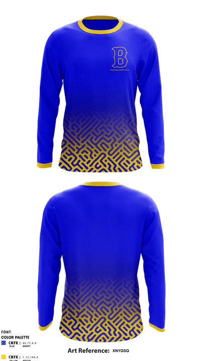Blacksburg Middle School 44985885 Long Sleeve Performance Shirt - 1