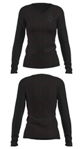 Wolfpack 3949 49219109 Women's Long Sleeve V-neck Shirt - 32
