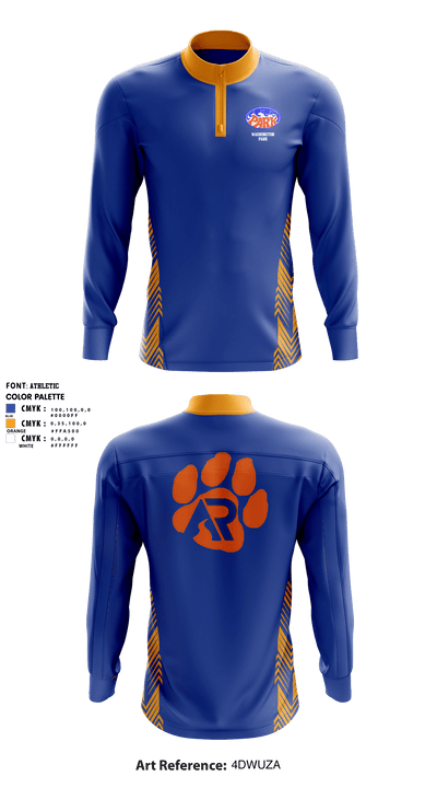 Washington Park High School Basketball 46570112 Quarter Zip Jacket - 1