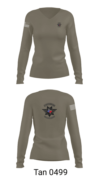 Women's Long Sleeve Vneck Shirt, , Police, Teamtime, Team time, sublimation, custom sports apparel, team uniforms, spirit wear, spiritwear, sports uniforms, custom shirts, team store, custom team store, fundraiser sports, apparel fundraiser