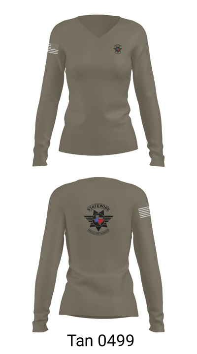 Statewide Protective Services 12538999 Women's Long Sleeve V-neck Shirt - 41
