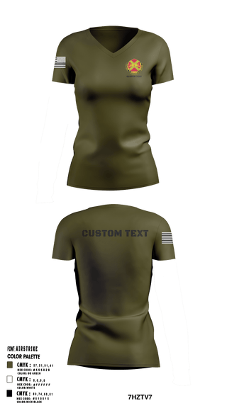 Women's Short Sleeve Vneck Shirt, , Army, Teamtime, Team time, sublimation, custom sports apparel, team uniforms, spirit wear, spiritwear, sports uniforms, custom shirts, team store, custom team store, fundraiser sports, apparel fundraiser