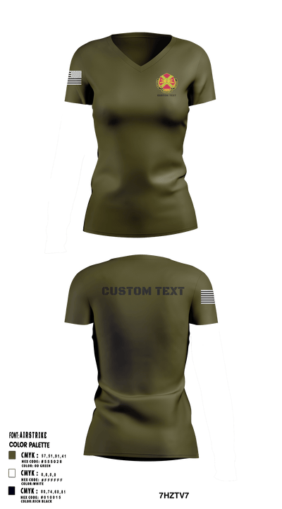 USAG Fort Sill 33635328 Women's Short Sleeve V-neck Shirt - 53