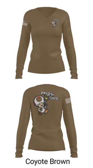 Women's Long Sleeve Vneck Shirt, , Army, Teamtime, Team time, sublimation, custom sports apparel, team uniforms, spirit wear, spiritwear, sports uniforms, custom shirts, team store, custom team store, fundraiser sports, apparel fundraiser