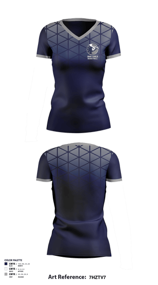 Women's Short Sleeve Vneck Shirt, IRHS Girls Basketball, Women's Basketball, Teamtime, Team time, sublimation, custom sports apparel, team uniforms, spirit wear, spiritwear, sports uniforms, custom shirts, team store, custom team store, fundraiser sports, apparel fundraiser