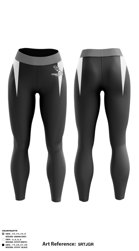 Womens Leggings, Concord High School Track, Cross Country, Teamtime, Team time, sublimation, custom sports apparel, team uniforms, spirit wear, spiritwear, sports uniforms, custom shirts, team store, custom team store, fundraiser sports, apparel fundraiser