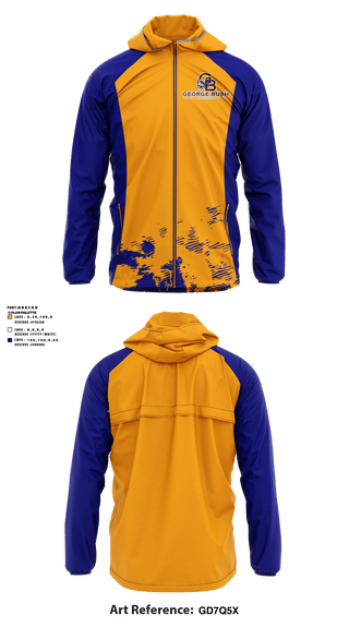 Windbreaker, George Bush High School, Spirit Store, Teamtime, Team time, sublimation, custom sports apparel, team uniforms, spirit wear, spiritwear, sports uniforms, custom shirts, team store, custom team store, fundraiser sports, apparel fundraiser