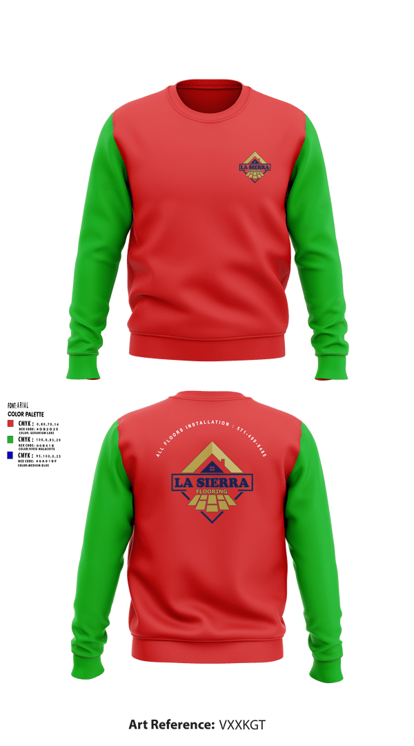 Crew Neck Sweatshirt, La sierra flooringLa sierra flooring, , Teamtime, Team time, sublimation, custom sports apparel, team uniforms, spirit wear, spiritwear, sports uniforms, custom shirts, team store, custom team store, fundraiser sports, apparel fundraiser
