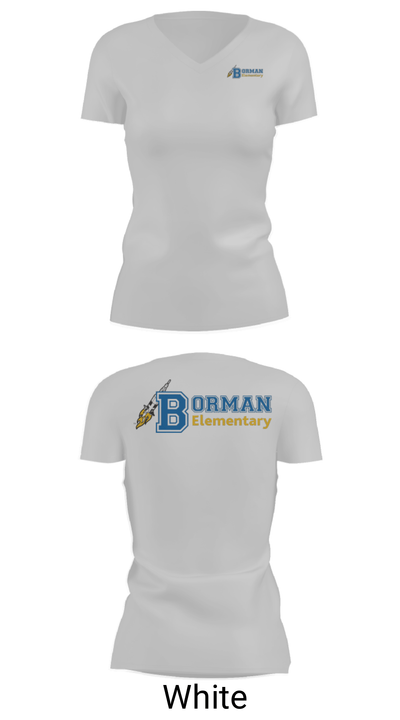 Frank Borman School 72819267 Women's Short Sleeve V-neck Shirt - 20