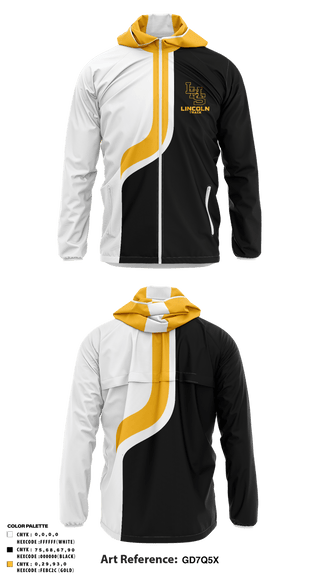 Windbreaker, Lincoln High School Track, Track & Field, Teamtime, Team time, sublimation, custom sports apparel, team uniforms, spirit wear, spiritwear, sports uniforms, custom shirts, team store, custom team store, fundraiser sports, apparel fundraiser