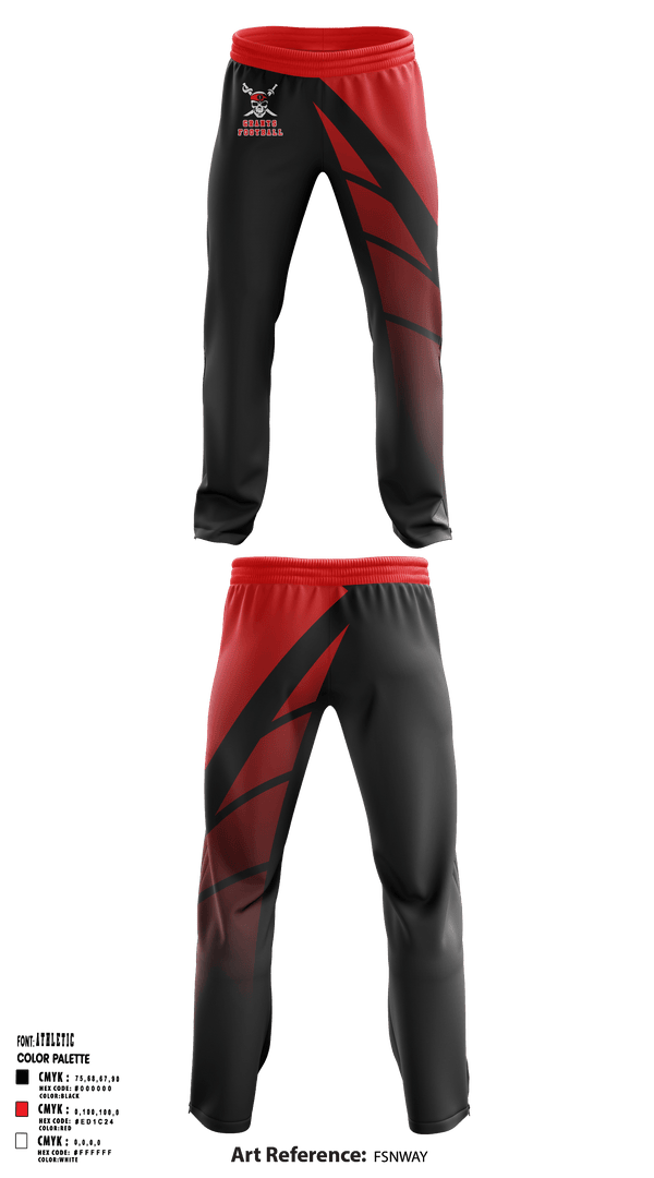 Sweatpants, Pirates, Football, Teamtime, Team time, sublimation, custom sports apparel, team uniforms, spirit wear, spiritwear, sports uniforms, custom shirts, team store, custom team store, fundraiser sports, apparel fundraiser