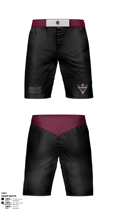 Berthoud High School Spartans 48349950 Fight Shorts - 1