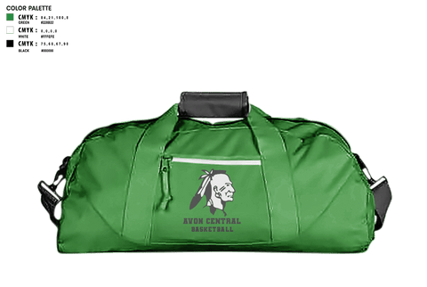 Duffle Bag, Avon Central High School Basketball, Women's Basketball, Teamtime, Team time, sublimation, custom sports apparel, team uniforms, spirit wear, spiritwear, sports uniforms, custom shirts, team store, custom team store, fundraiser sports, apparel fundraiser