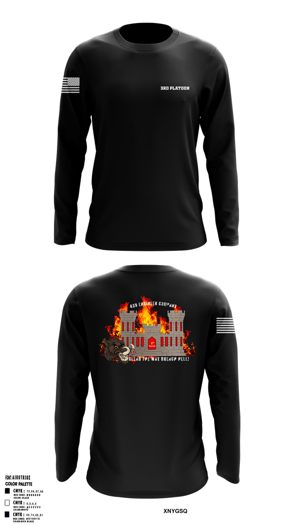 Long Sleeve Performance Shirt, 3rd Platoon, Army, Teamtime, Team time, sublimation, custom sports apparel, team uniforms, spirit wear, spiritwear, sports uniforms, custom shirts, team store, custom team store, fundraiser sports, apparel fundraiser