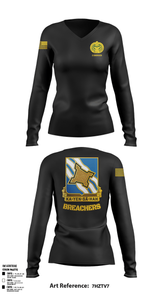 Women's Long Sleeve Vneck Shirt, , Army, Teamtime, Team time, sublimation, custom sports apparel, team uniforms, spirit wear, spiritwear, sports uniforms, custom shirts, team store, custom team store, fundraiser sports, apparel fundraiser