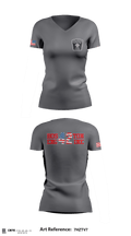 Boston Fire Department Engine-42 59280094 Women's Short Sleeve V-neck Shirt - 5