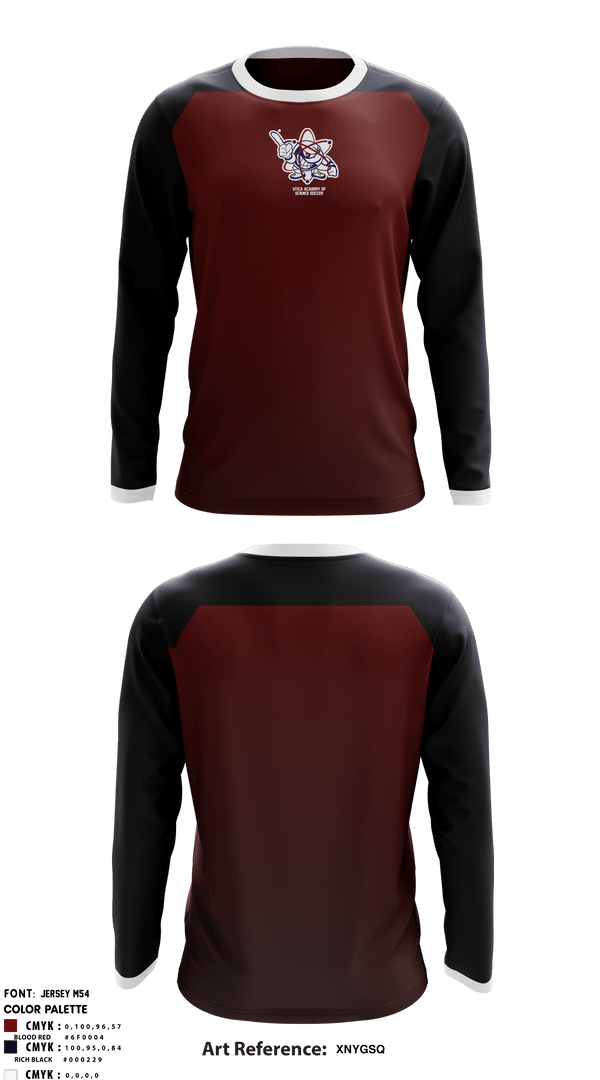 Long Sleeve Performance Shirt, Utica Academy of Science Charter School Soccer, Men's Soccer, Teamtime, Team time, sublimation, custom sports apparel, team uniforms, spirit wear, spiritwear, sports uniforms, custom shirts, team store, custom team store, fundraiser sports, apparel fundraiser