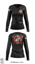 Travis County Firefighter Association Local 4583 1411314 Women's Long Sleeve V-neck Shirt - 1