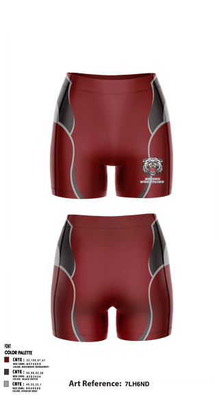 Women's Compression Shorts, BRUINS, Wrestling, Teamtime, Team time, sublimation, custom sports apparel, team uniforms, spirit wear, spiritwear, sports uniforms, custom shirts, team store, custom team store, fundraiser sports, apparel fundraiser