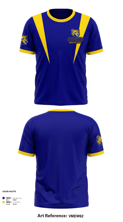 Evergreen High School Wrestling 67043077 Short Sleeve Rash Guard Shirt - 1