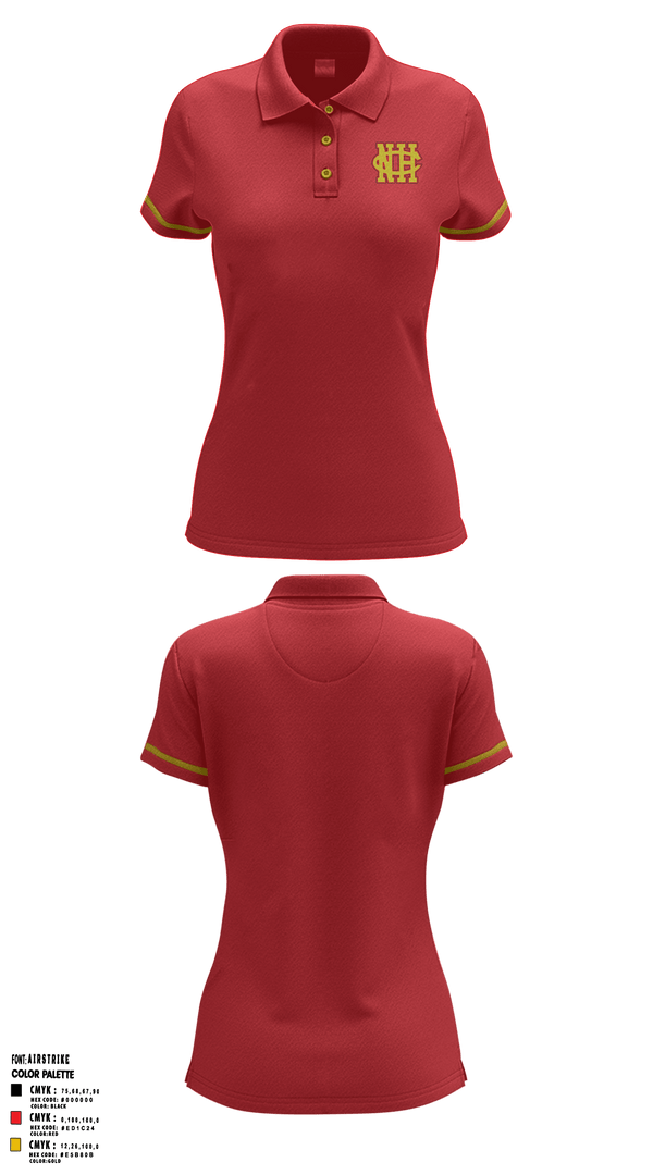 Women's Short Sleeve Performance Polo, North College Hill High School Basketball, Women's Basketball, Teamtime, Team time, sublimation, custom sports apparel, team uniforms, spirit wear, spiritwear, sports uniforms, custom shirts, team store, custom team store, fundraiser sports, apparel fundraiser